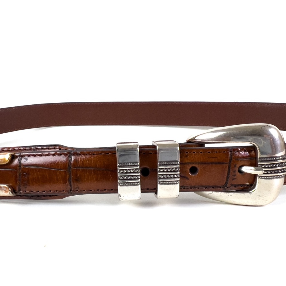 Jos A Bank Men's Brown Leather Dress Belt Size 42